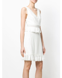 Белое кружевное платье-футляр от Three floor