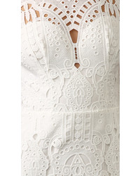 Белое кружевное платье-футляр от Lover