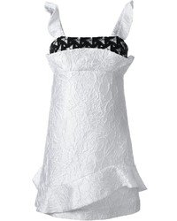 Белое кружевное платье от MSGM