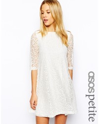 Белое кружевное свободное платье от Asos Petite