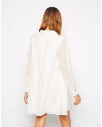 Белое кружевное свободное платье от Asos