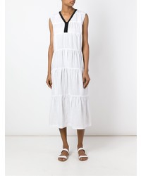 Белое льняное платье-миди от Minä Perhonen