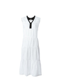Белое льняное платье-миди от Minä Perhonen