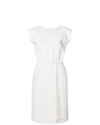 Белое льняное платье-миди от Yves Saint Laurent Vintage