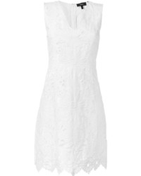 Белое льняное платье с вышивкой от Theory