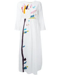 Белое льняное платье с разрезом от Mara Hoffman