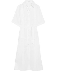 Белое льняное платье от Miguelina