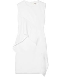 Белое облегающее платье с рюшами от Diane von Furstenberg