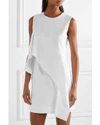 Белое облегающее платье с рюшами от Diane von Furstenberg