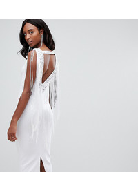 Белое облегающее платье с украшением от Asos Tall