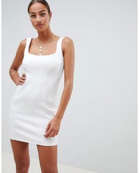 Белое облегающее платье от ASOS DESIGN