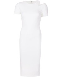 Белое облегающее платье от Victoria Beckham