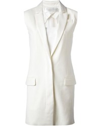 Белое пальто без рукавов от Victoria Beckham