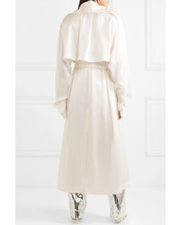 Женское белое пальто дастер от Materiel