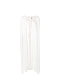 Белое пальто-накидка от Alberta Ferretti