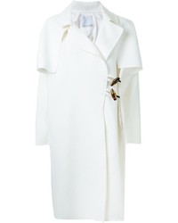 Белое пальто-накидка от CHRISTOPHER ESBER