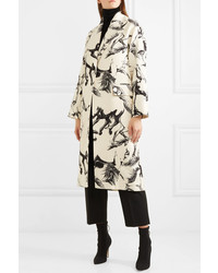 Женское белое пальто с принтом от Adam Lippes