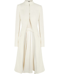 Женское белое пальто от Alexander McQueen
