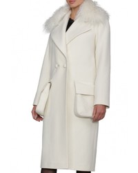 Женское белое пальто от Anastasya Barsukova