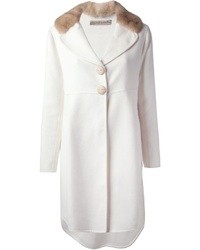 Женское белое пальто от Ermanno Scervino