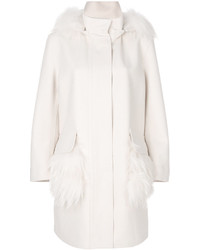 Женское белое пальто от Ermanno Scervino