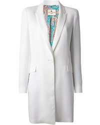 Женское белое пальто от Etro
