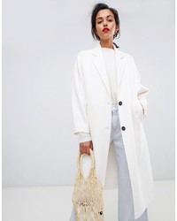 Женское белое пальто от Mango