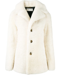 Женское белое пальто от Saint Laurent
