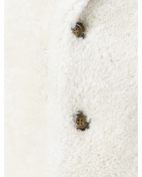 Женское белое пальто от Saint Laurent