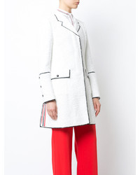 Женское белое пальто от Thom Browne