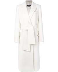 Женское белое пальто от Tom Ford