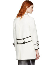 Женское белое пальто от Thom Browne