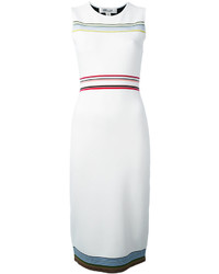 Белое платье в горизонтальную полоску от Diane von Furstenberg