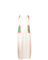 Белое платье-комбинация с принтом от Tory Burch
