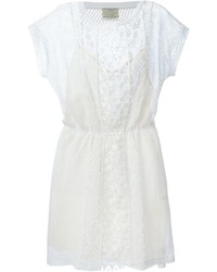 Белое платье-крестьянка крючком от Forte Forte