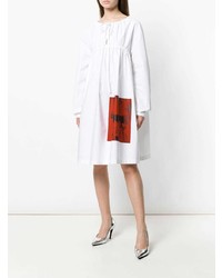Белое платье-крестьянка от Calvin Klein 205W39nyc