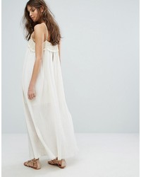 Белое платье-макси крючком от Moon River