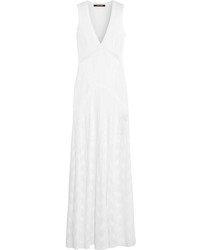 Белое платье-макси крючком от Roberto Cavalli