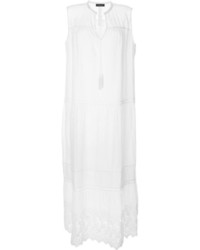 Белое платье-макси с вышивкой от Twin-Set