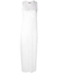 Белое платье-макси с принтом от CK Calvin Klein