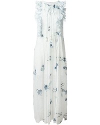 Белое платье-макси с принтом от See by Chloe