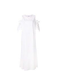 Белое платье-макси с рюшами от P.A.R.O.S.H.