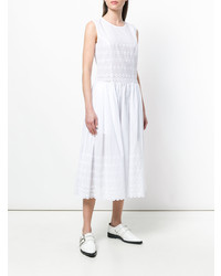 Белое платье-макси с цветочным принтом от Comme Des Garcons Comme Des Garcons