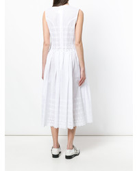 Белое платье-макси с цветочным принтом от Comme Des Garcons Comme Des Garcons