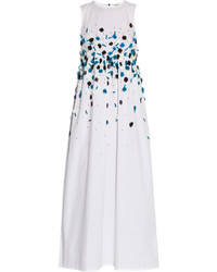 Белое платье-макси с цветочным принтом от Suno