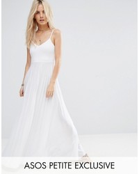 Белое платье-макси со складками от Asos