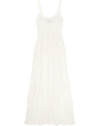 Белое платье-макси со складками от Needle & Thread