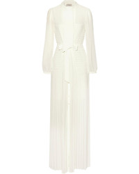 Белое платье-макси со складками от Temperley London