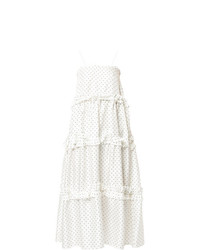 Белое платье-миди в горошек от Georgia Alice