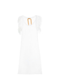 Белое платье-миди в сеточку от N°21